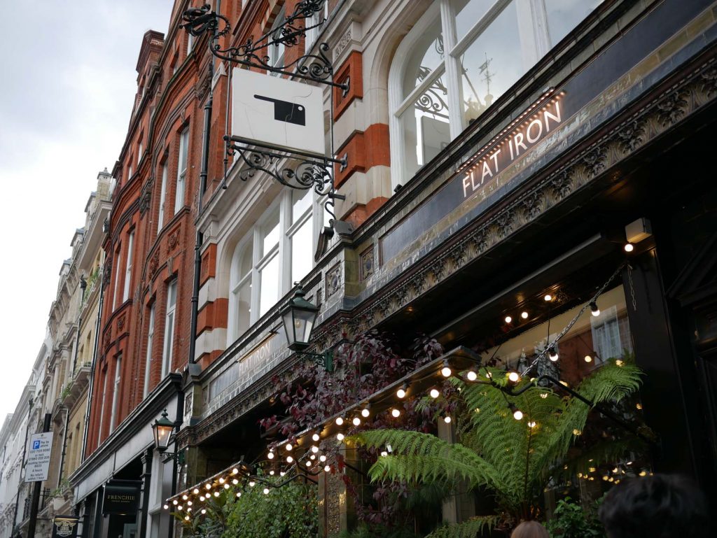 Flat Iron restaurant at Covent Garden, London.