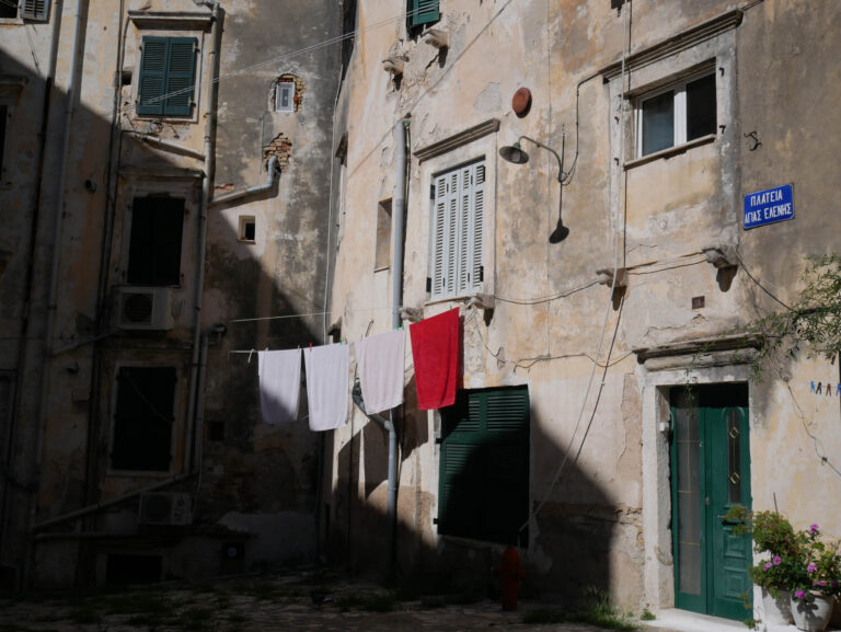 campiello in Corfu town, Greece