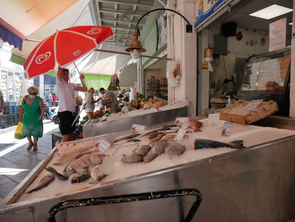 the fish market, Syros island, Greece