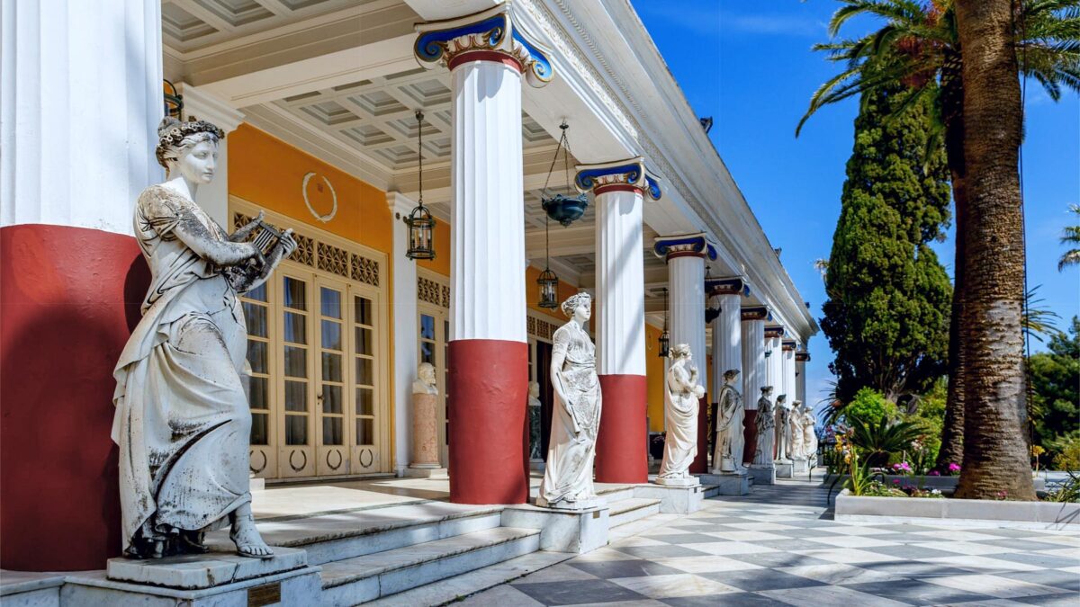 Achilleion Palace courtyard