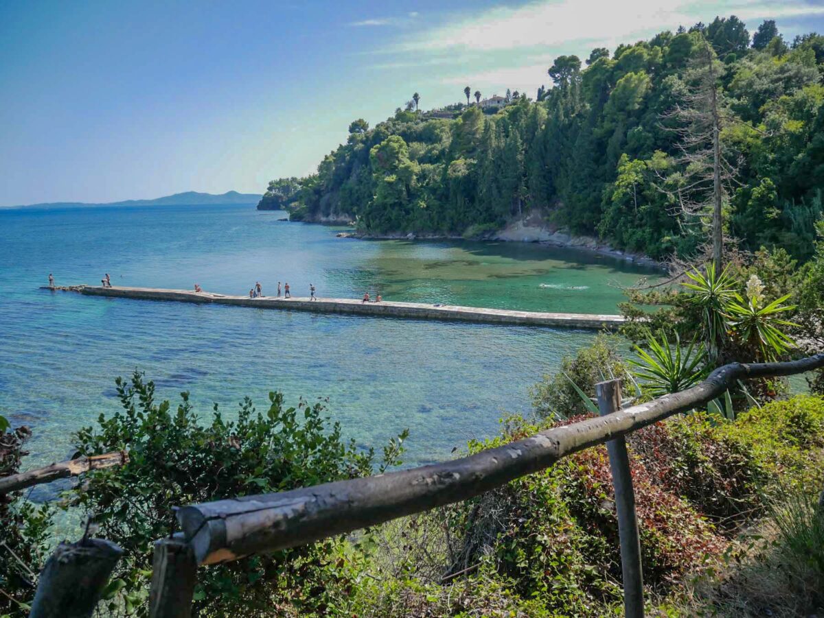 a Corfiot beach in Monrepos